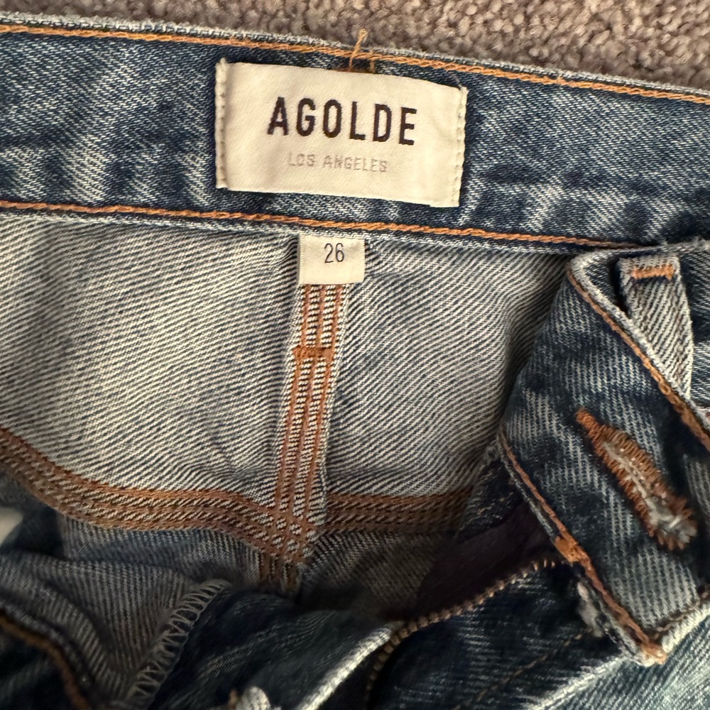 Agolde Light Blue Flare & Wide Leg Jeans Magda - Picture 6 of 7